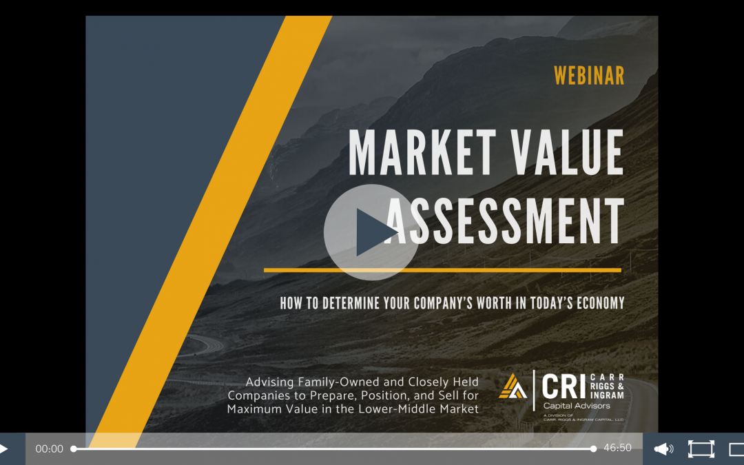 Market Value Assessment Webinar